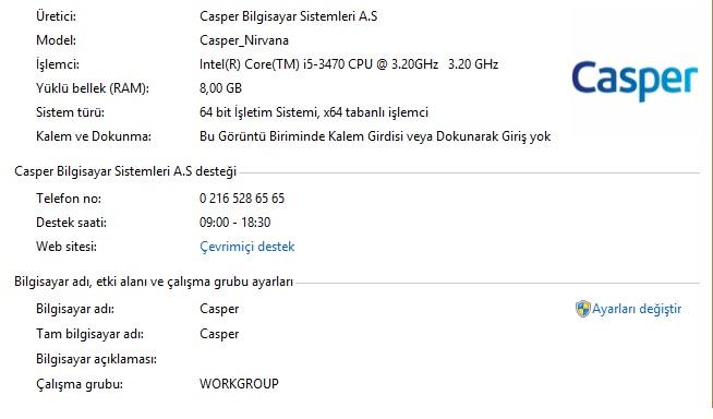 Laptop ile Takas. i5 3.20 ghz PC