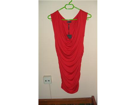 ORİJİNAL LAURA SCOTT MARKA DRAPELİ MİNİ KIRMIZI ELBİSE 50 TL