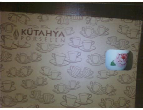 KÜTAHYA PORSELEN 12 PARÇA SIFIR KUTULU GÜL MODELLİ  30 TL::::TEL:05434834070