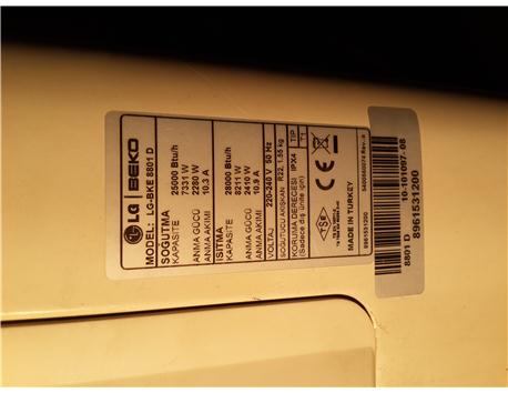 lg beko az kullanılmış 25.000btu fiyatı 1000tl dir