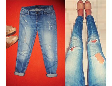 Zara yırtık jean
