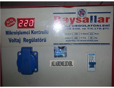 3,5 kva sıfır ayarında mikroişlemci kontrollü voltaj regülatörü fiyat 275tl