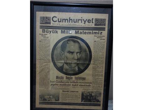 11 Kasım 1938 Tarihli Cuhuriyet Gazetesi 