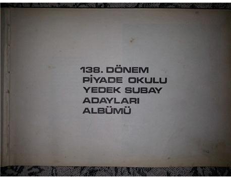 1976 Yılına Ait 138.Dönem Yedek Subay Adayları Albümü