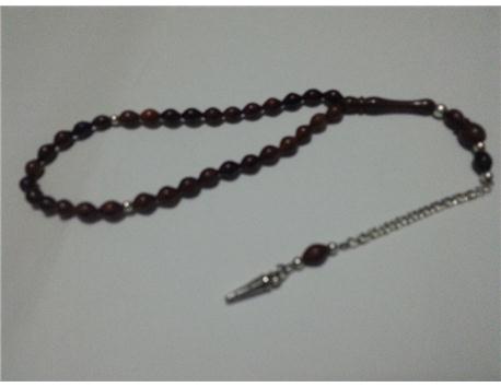 Gümüş aksesuarlı kuka tesbih 
