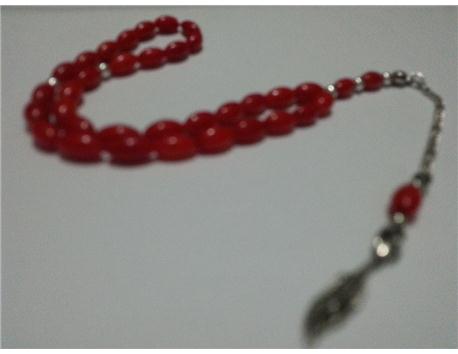 ARPA KESİM GÜMÜŞ AKSESUARLI MERCAN TESBİH 34,90 TL
