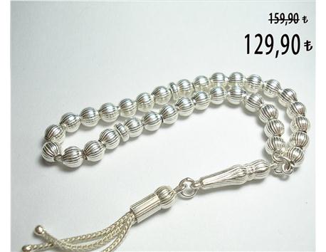 kalem işcilikli 925 ayar gümüş tesbih 129,90 tl