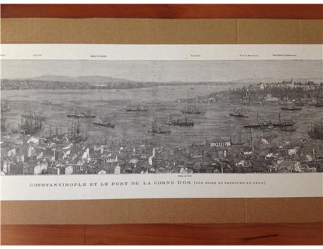 İSTANBUL PANORAMİK 1800 LÜ YILLARI ANLATAN TOPKAPI-HALİÇ-TOPHANE-BOĞAZİÇİNİ PANORAMİK GÖSTEREN GRAVÜRLER