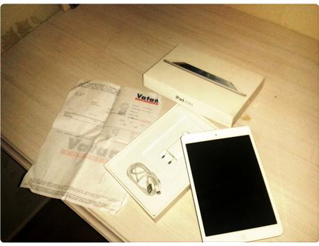 İPAD MİNİ...VATAN COMPUTERDAN 2 YIL GARANTİLİ BEYAZ 16 GB+WİFİ  İPAD MİNİ...