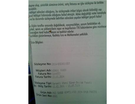 PS3  1.5 Aylik 5 Yil Garantili