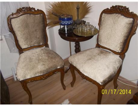 ANTİKA EL OYMASI CEVİZ SANDALYE