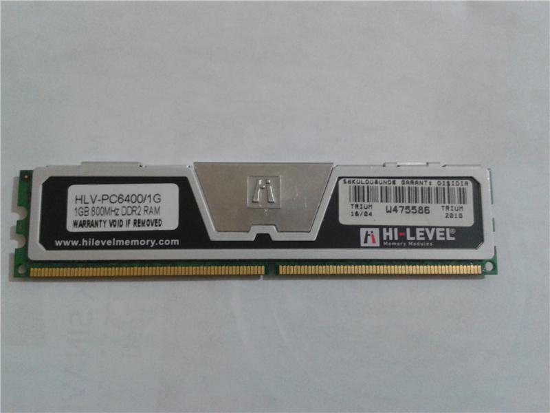 HI-LEVEL 1 GB MASAÜSTÜ PC DDR2 SOĞUTUCULU 800 MHZ RAM HLV-PC6400/1G