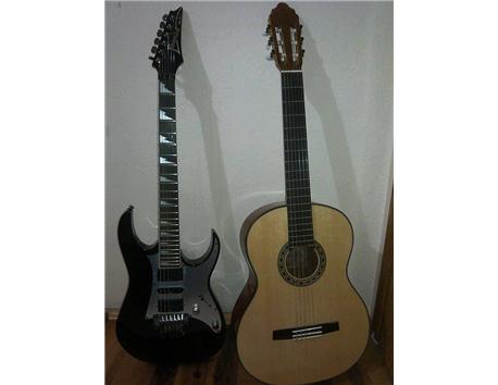 valencia cg195 ve İbanez RG350EXZ-BK elektro .