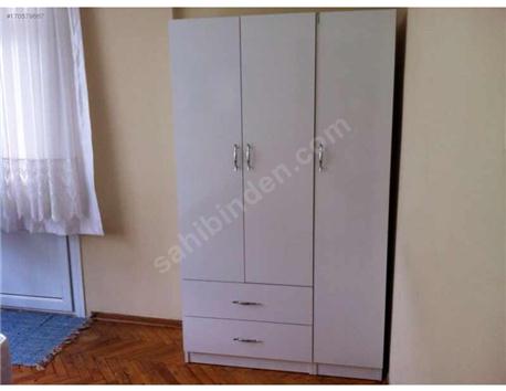 1.5 kişilik yatak-baza ve 2 kapılı gardolap