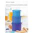 renkli bir tupperware saklama kabı 