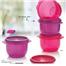 MOR VE PEMBE TUPPERWARE SAKLAMA KAPLARI 