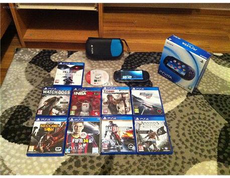 PS VITA 3G TAŞIMA ÇANTASI +11 ADET KUTULU PS4 OYUNU 