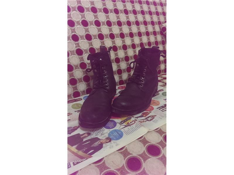 deri bot harley davidson siyah