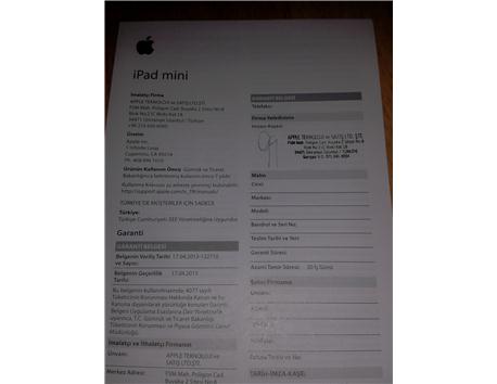 İPAD MİNİ WİFİ SIFIR KUTUSUNDA HEDİYE HİÇ AÇILMAMIŞ, KULLANILMAMIŞ