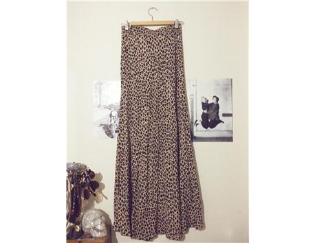 Zara Leopar Desenli Maxi Etek 