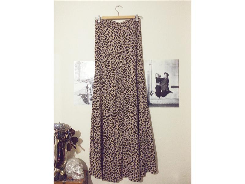 Zara Leopar Desenli Maxi Etek 