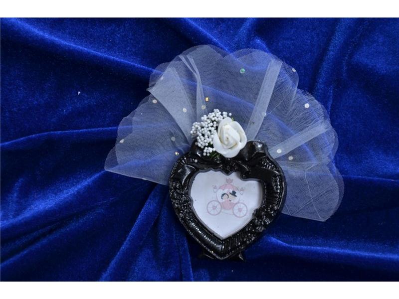 Fiyonklu Kalp Çerçeve Nikah Şekeri