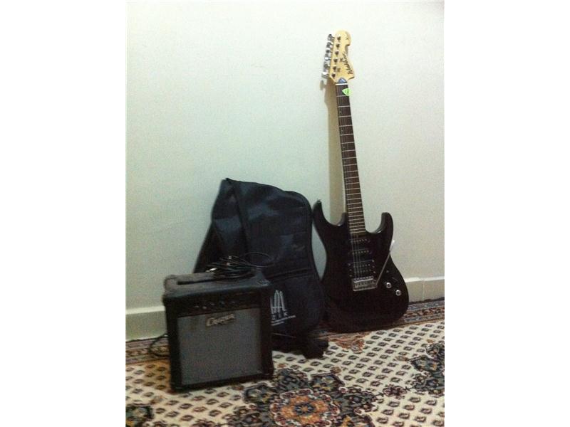 Washburn X-Series Parlak Siyah Elektro Gitar & Cruzer 10W Amfi