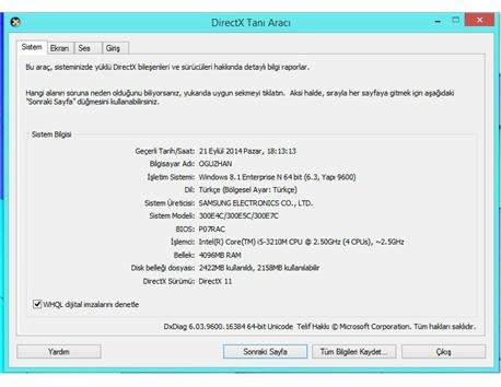 Samsung NP300E5C - İ5 İşlemcili
