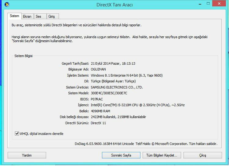 Samsung NP300E5C - İ5 İşlemcili