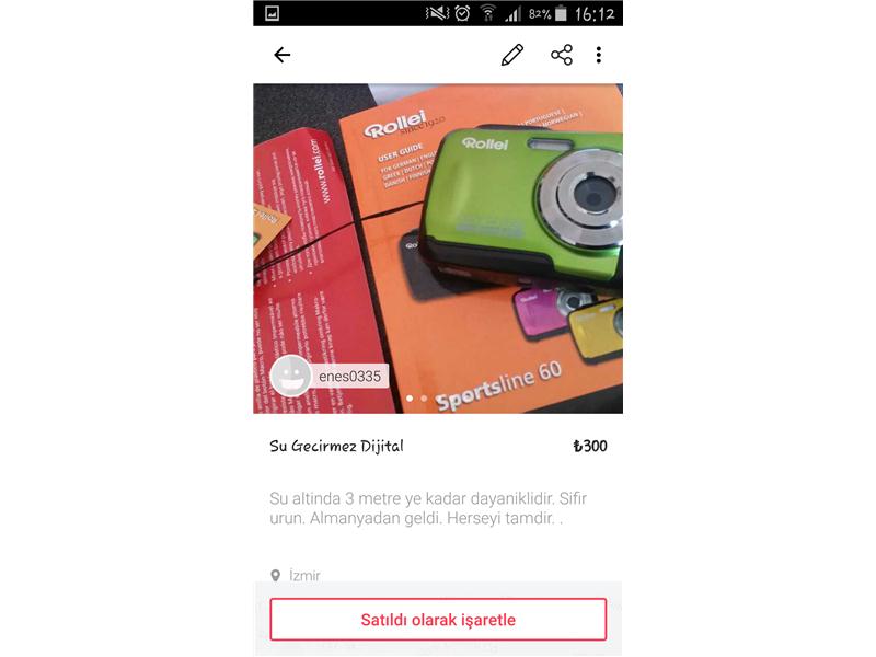 rollei su altında kullanıma uygun dijital