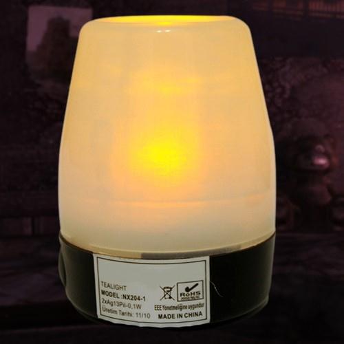 Led Işıklı iki adet mumluk