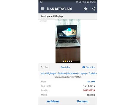 Temiz 5 aylık leptop