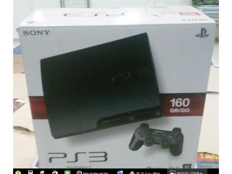 SONY PLAYSTATION 3 PS3 SLIM 160GB KONSOL+ 2 JOYSTİCK