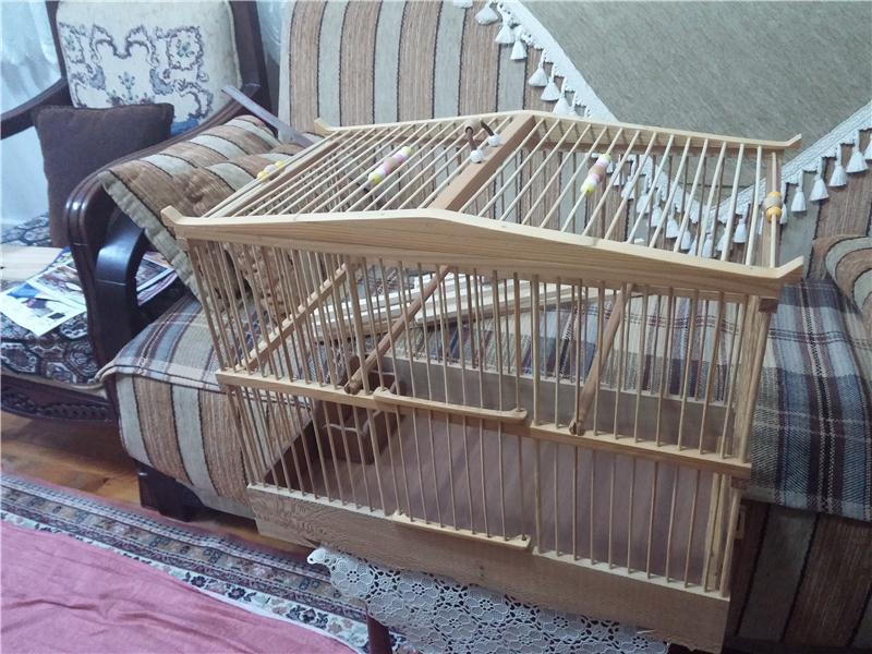 MUNTAZAM İŞÇİLİK EL EMEĞİ AHŞAP BAMBU KUŞ KAFESİ