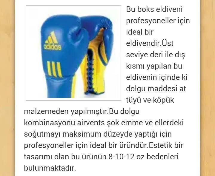 Profesyonel Adidas Boks Eldiveni