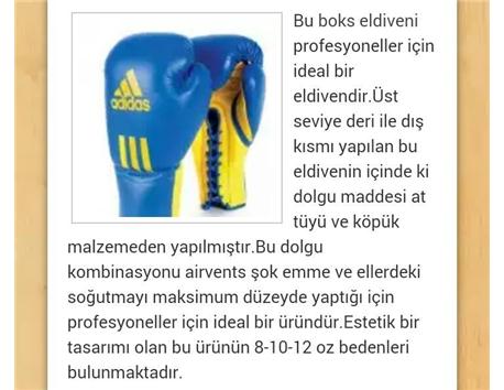 Profesyonel Adidas Boks Eldiveni