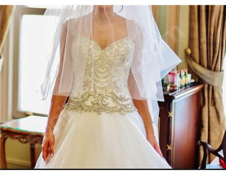 Pronovias 2015 Bolero Modeli + Duvak + Taç | 36-38 Beden |