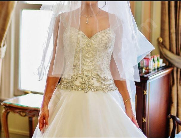 Pronovias 2015 Bolero Modeli + Duvak + Taç | 36-38 Beden |