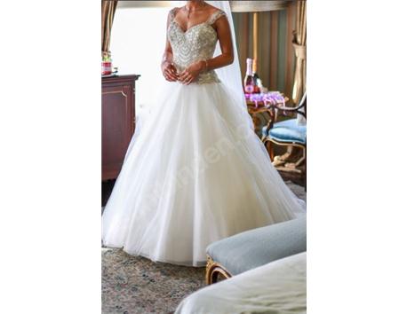 Pronovias 2015 Bolero Modeli + Duvak + Taç | 36-38 Beden |