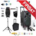 Kablosuz Ses sistemi Portatif Taşınabilir Mobil Amfi Hoparlör Mikrofon 
