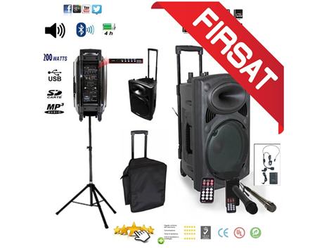 Kablosuz Ses sistemi Portatif Taşınabilir Mobil Amfi Hoparlör Mikrofon 