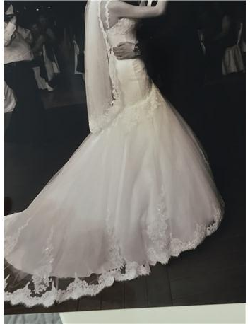 %90 İNDİRİM NARİN MODA ÖZEL DİKİM 2015 BALIK MODEL GELİNLİK 36-38 BEDEN