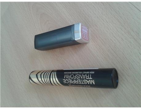 Max Factor mascara ve Maybelline ruj