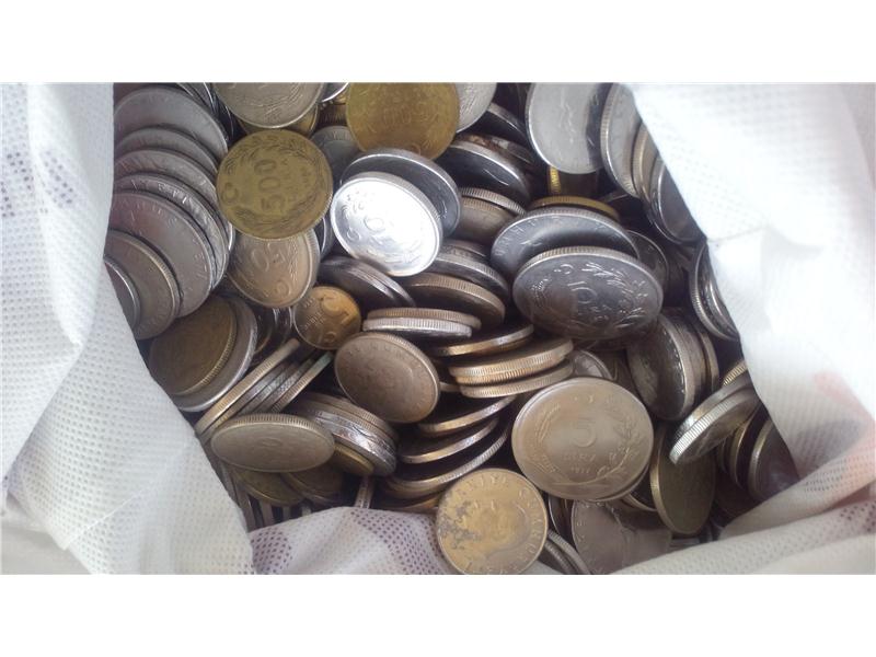 2000 adet karışık madeni para tc