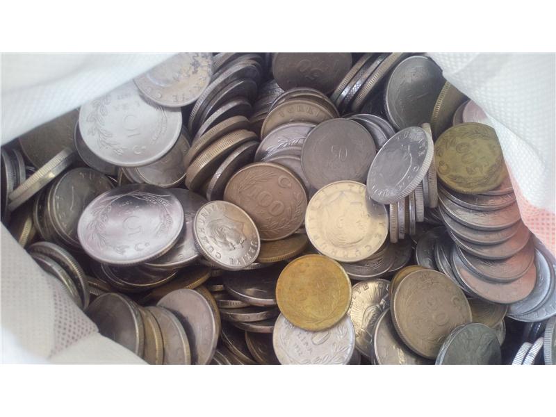 2000 adet karışık madeni para tc