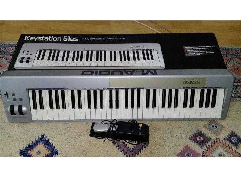 M Audio Keystation 61ES+Sustain Pedal(pedal hediye)