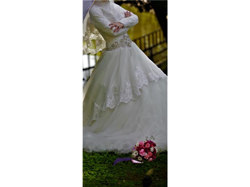 özel dikim gelinlik temiz yeni model 