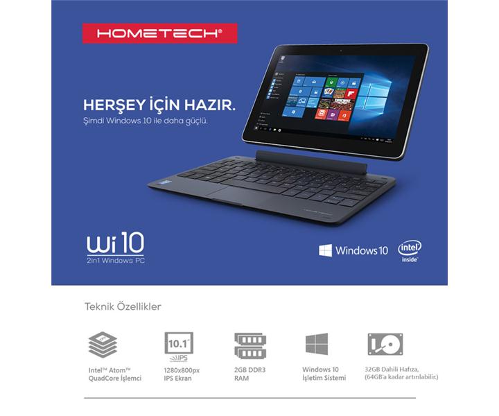 HOMETECH Wİ10 2Sİ 1 ARADA  TABLET PC