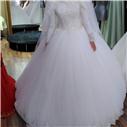 Özel dikim prenses model tesetturlu 38 beden 1 kez giyilmis gelinlik