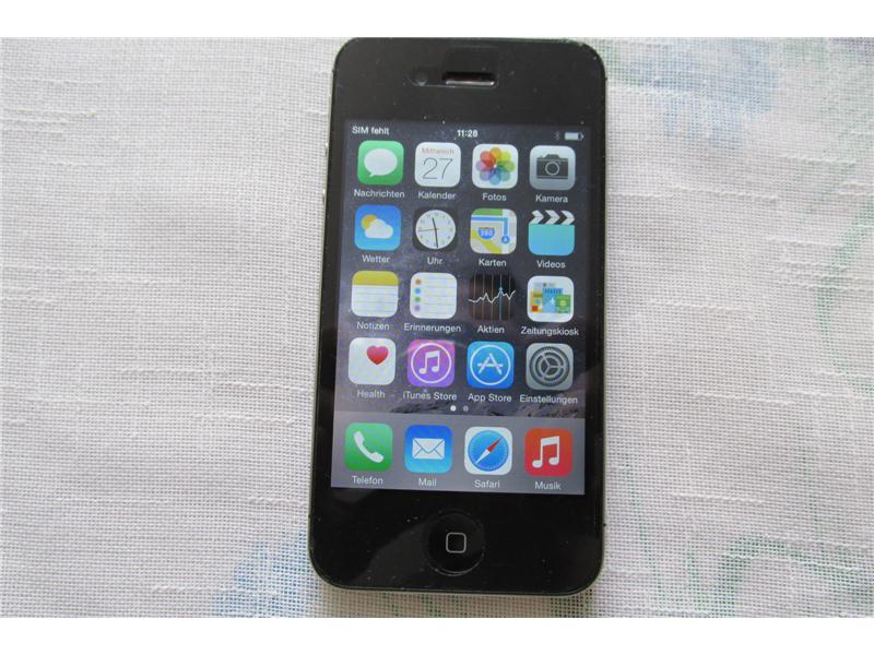 siyah  iphone 4s, hafıza 16 GB ,arızalı